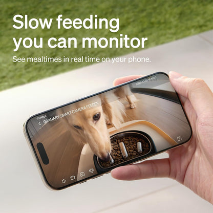 Automatic Cat Feeder, 5G WiFi Automatic Dog Food Dispenser with Freshness Preservation, 5L Timed Pet Feeder with Low Food Sensor, Up to 10 Meals Per Day, Granary Black