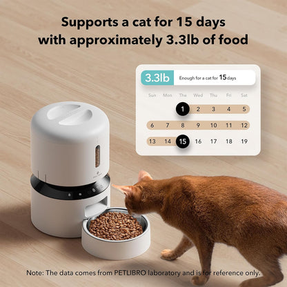 Automatic Cat Feeder, 5G WiFi Automatic Dog Food Dispenser with Freshness Preservation, 5L Timed Pet Feeder with Low Food Sensor, Up to 10 Meals Per Day, Granary Black