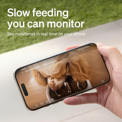 Automatic Cat Feeder, 5G WiFi Automatic Dog Food Dispenser with Freshness Preservation, 5L Timed Pet Feeder with Low Food Sensor, Up to 10 Meals Per Day, Granary Black
