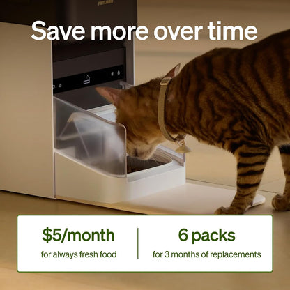 Automatic Cat Feeder, 5G WiFi Automatic Dog Food Dispenser with Freshness Preservation, 5L Timed Pet Feeder with Low Food Sensor, Up to 10 Meals Per Day, Granary Black