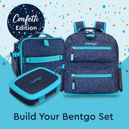 Bentgo Kids Bento-Style 5-Compartment Leak-Proof Lunch Box - Ideal Portion Sizes for Ages 3 to 7 - Durable, Drop-Proof, Dishwasher Safe, PFAS & BPA-Free & Made with Food-Safe Materials (Blue)