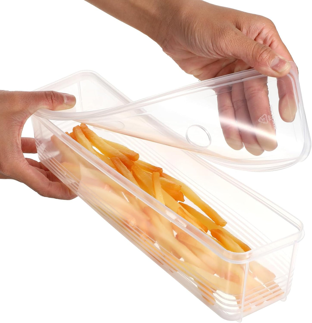 6 Pcs Large Airtight Pasta Storage Containers, BPA-Free Plastic Spaghetti Noodle Holder with Lid, White Rectangular Food Canisters for Kitchen Pantry Organization, 3 x 12 x 3 Inches