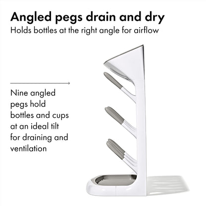 OXO Tot Expandable Drying Rack – Space-Saving Drying Rack | Newborn and Baby Essentials | Breastfeeding Essentials | Dry Baby Bottles | Save Space in Kitchen