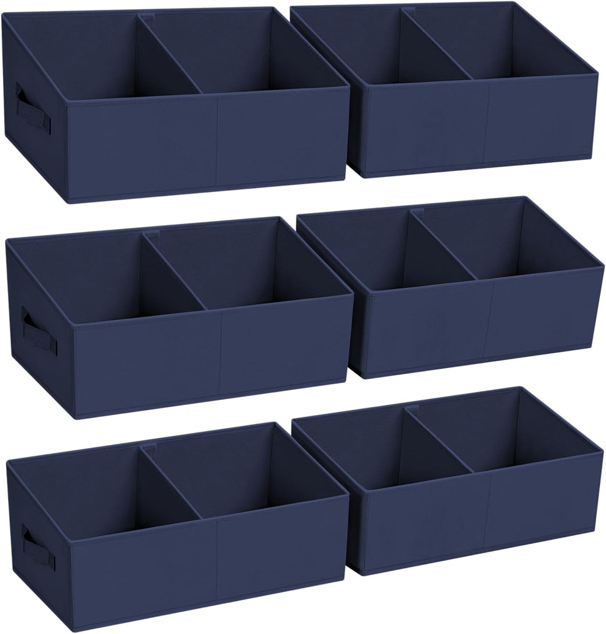 DIMJ Closet Storage Bins - Fabric Storage Baskets for Shelves, Collapsible Closet Organizers and Storage with Handles, Trapezoid Shelf Organization Storage Cubes for Purse, Toys, Books, Towel, Socks