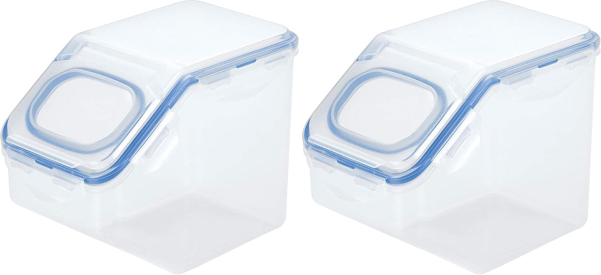 LOCK & LOCK Easy Essentials Food lids (flip-top) / Pantry Storage/Airtight containers, BPA Free, top-16.5 Cup-for Cereal, Clear