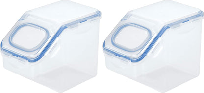 LOCK & LOCK Easy Essentials Food lids (flip-top) / Pantry Storage/Airtight containers, BPA Free, top-16.5 Cup-for Cereal, Clear