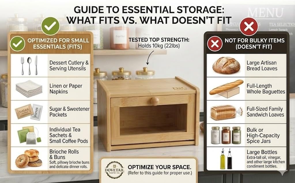 Chiron’s Pantry Bread Box with Clear View Window, Premium Bamboo Bread Storage for Kitchen Countertop, Farmhouse Organizer with Lid for Brioche, Gluten‑Free Loaves and Everyday Baked Goods