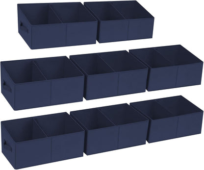 DIMJ Closet Storage Bins - Fabric Storage Baskets for Shelves, Collapsible Closet Organizers and Storage with Handles, Trapezoid Shelf Organization Storage Cubes for Purse, Toys, Books, Towel, Socks