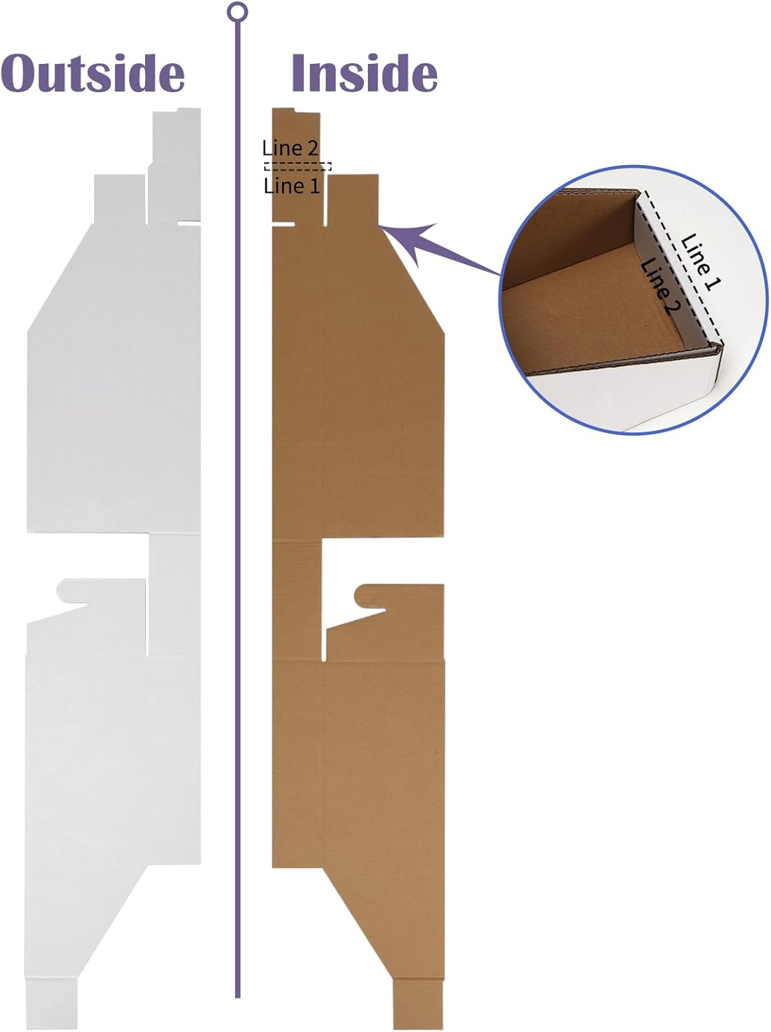EXYGLO Cardboard Boxes, Pack of 35 Corrugated Storage Bins 12x6x4.5 inch Pantry Organizer Bins for Shelves Garage Office Organization
