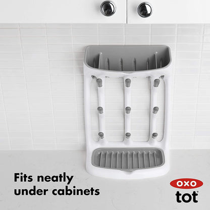 OXO Tot Expandable Drying Rack – Space-Saving Drying Rack | Newborn and Baby Essentials | Breastfeeding Essentials | Dry Baby Bottles | Save Space in Kitchen