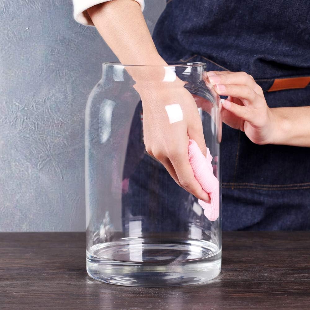 SAIOOL Glass Jars with Airtight Lid [Set of 4],Kitchen Canisters, Borosilicate Storage Containers,Retro Design, jars for Candy,Cookie,Rice,Sugar,Flour, Flour,Pasta,Nuts and Spice Jars
