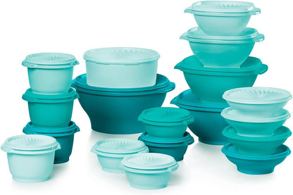 Tupperware Heritage Collection, New Food Storage Container Set in Vintage Pink, Dishwasher Safe and BPA Free (18 containers, 18 lids)