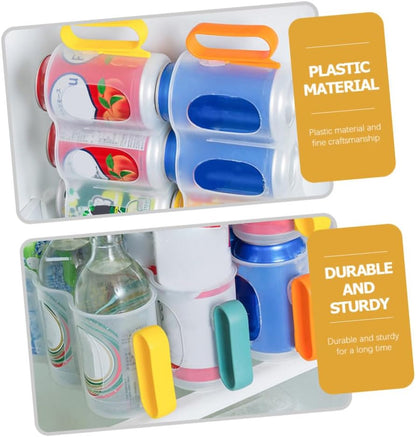 Garneck Fridge Drink Can Organizers 3pcs Soda Can Organizer for Refrigerator Plastic Can Rack Kitchen Can Organizer Beer Supply Can Holder