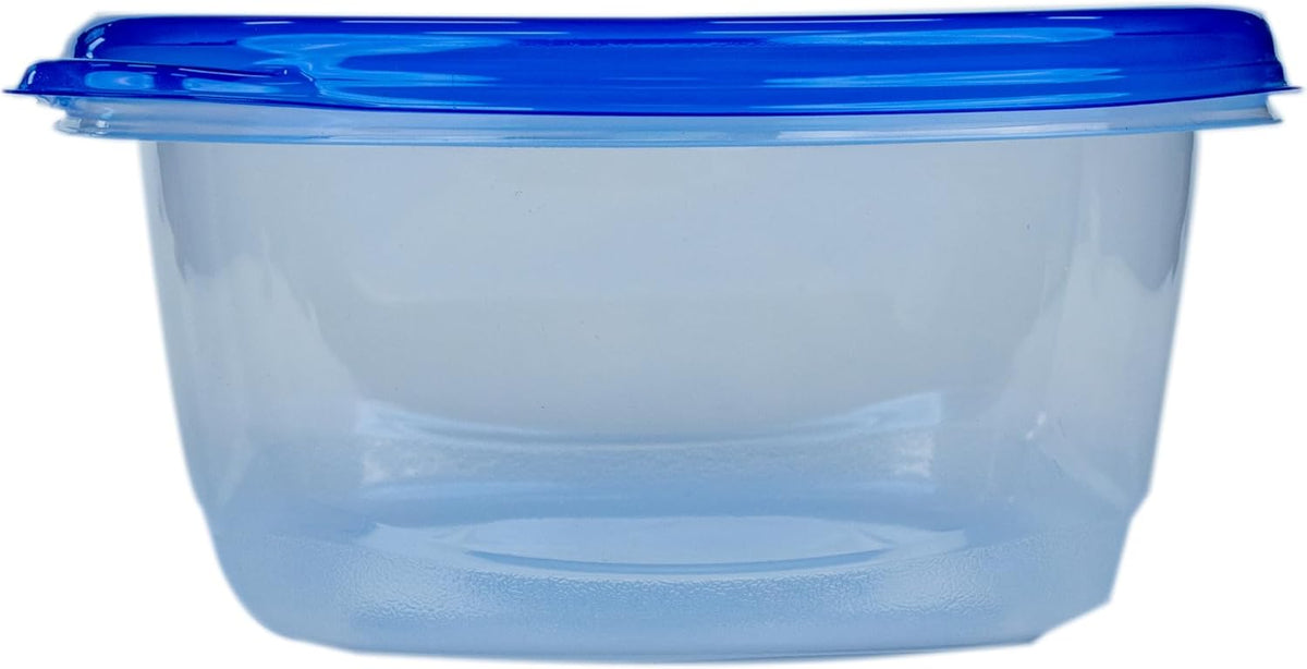 Glad GladWare XL Square Food Storage Containers with Lock Tight Lids, BPA-Free Family Size Plastic Containers for Leftovers, Meal Prep, and Freezer Storage, Dishwasher Safe, 104 Oz