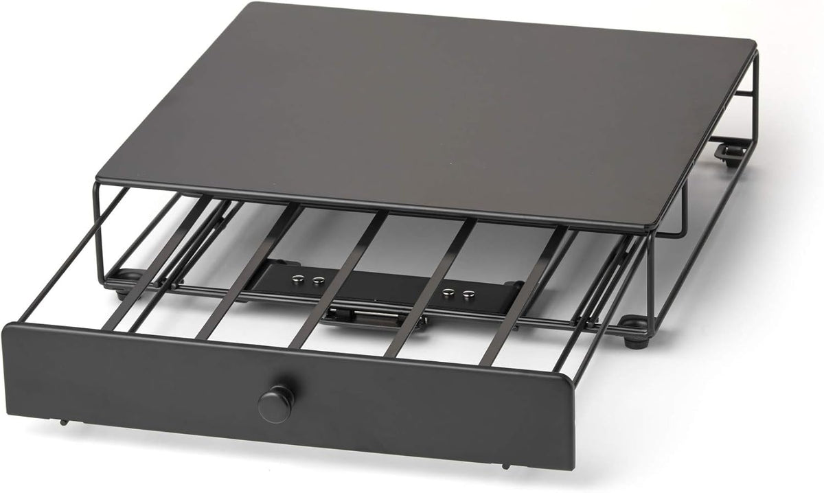 Nifty Rolling Coffee Pod Drawer – Black Finish, Compatible with K-Cups, 36 Pod Pack Holder, Compact Under Coffee Pot Storage Drawer, Slim Home Kitchen Counter Organizer