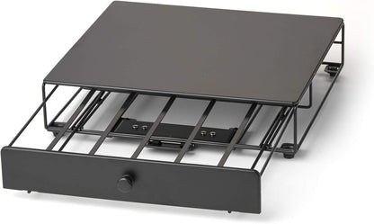 Nifty Rolling Coffee Pod Drawer – Black Finish, Compatible with K-Cups, 36 Pod Pack Holder, Compact Under Coffee Pot Storage Drawer, Slim Home Kitchen Counter Organizer