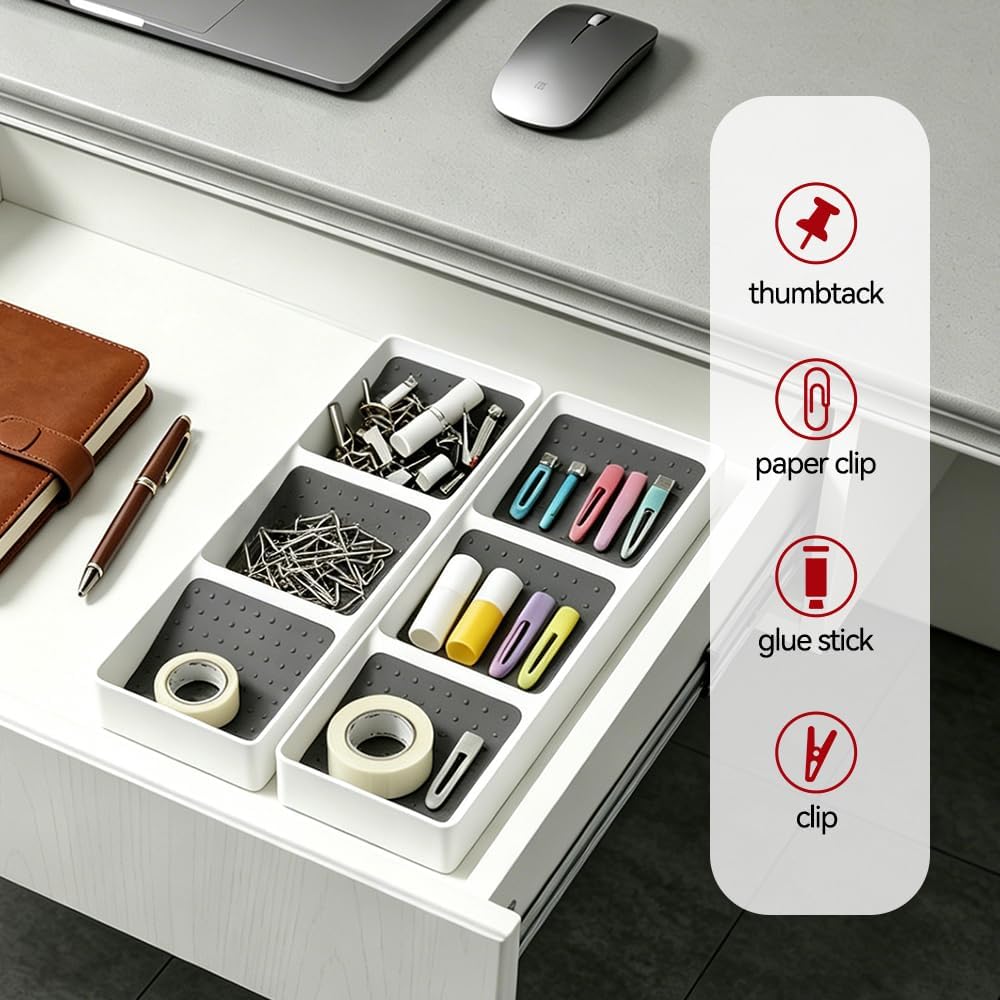 Spice Drawer Organizer,Silicone Seasoning Jar Drawer Insert,Spice Rack Organization for Drawer,Spice jar holder for drawer,Kitchen Spice Rack Tray for Cabinet Countertop Makeup Storage