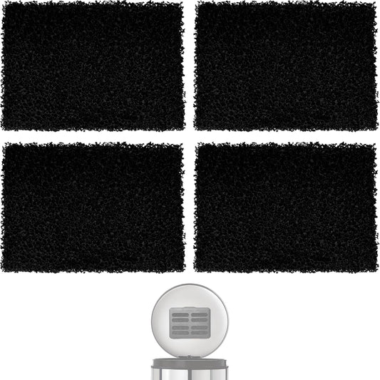 4 Packs Trash Can Odor Absorbing Filters - Activated Charcoal Filters Compatible with Simplehuman Filter Case Trash Cans & Compost Bucket, Activated Carbon Filters Absorb Odor