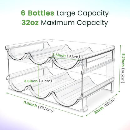 Water Bottle Organizer for Cabinet, Water Bottle Storage Organizer, Water Bottle Storage Rack, Water Bottle Holder for Cabinet, Stackable Water Bottle Storage Rack