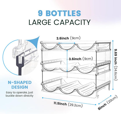 Water Bottle Organizer for Cabinet, Water Bottle Storage Organizer, Water Bottle Storage Rack, Water Bottle Holder for Cabinet, Stackable Water Bottle Storage Rack