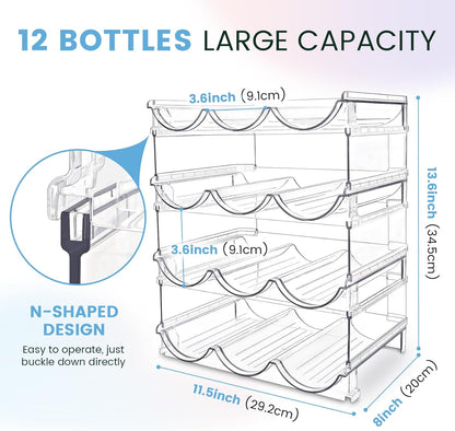 Water Bottle Organizer for Cabinet, Water Bottle Storage Organizer, Water Bottle Storage Rack, Water Bottle Holder for Cabinet, Stackable Water Bottle Storage Rack