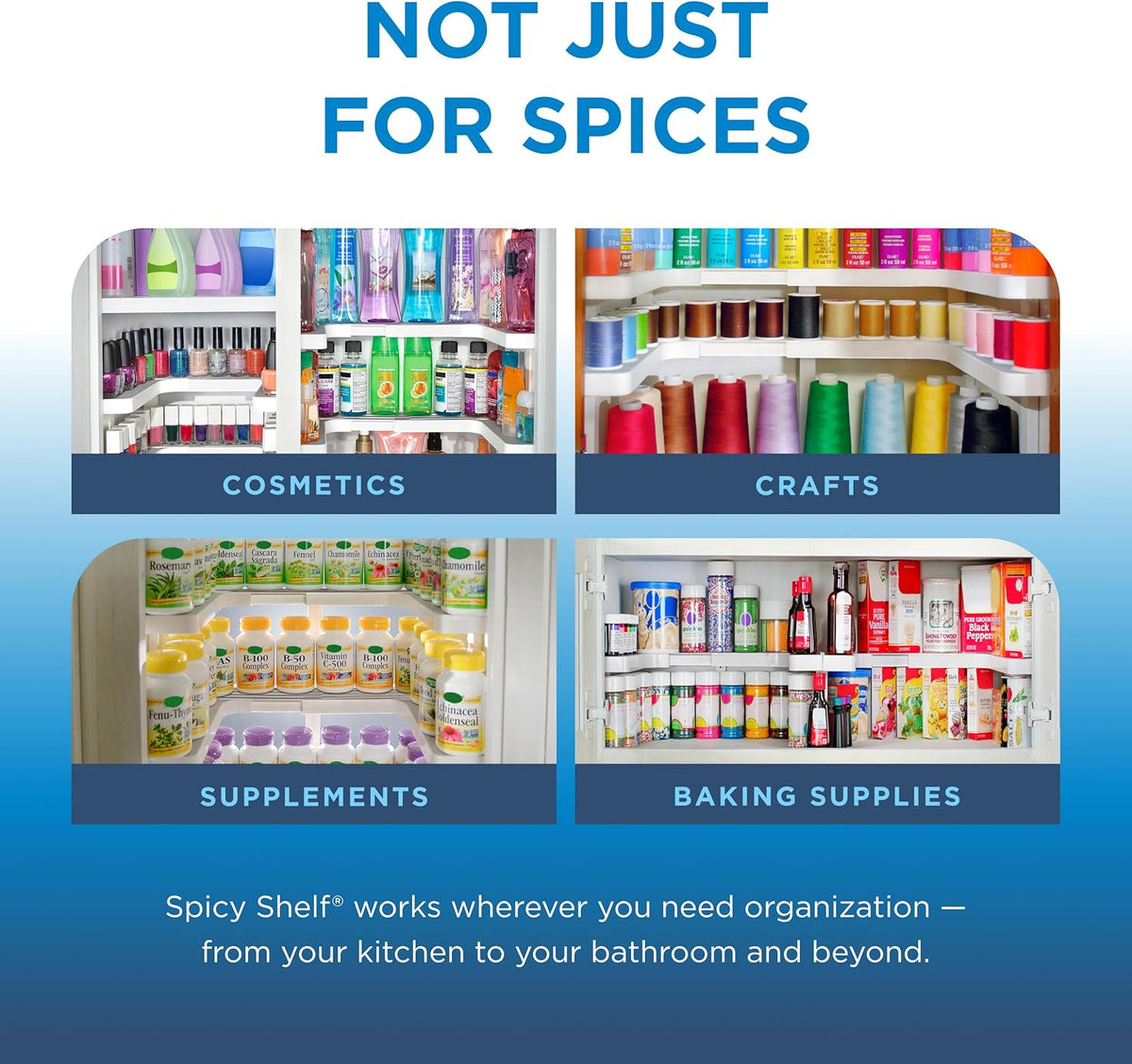 3.0 - Expandable 2 Tiered Spice Rack Organizer for Cabinet & Pantry - Kitchen Seasoning Organizer - Cabinet Spice Racks for Inside Cabinets ( Premium) - Home Organization
