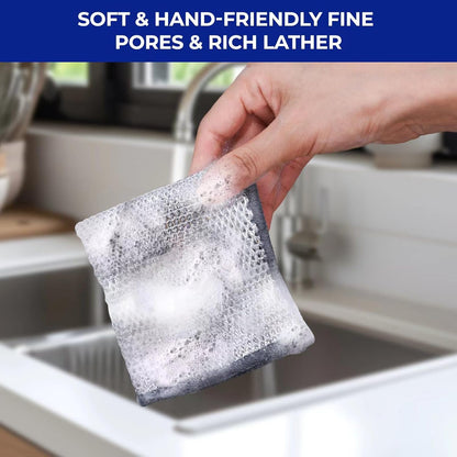 12PK 3-Layer Non-Scratch Wire Dishcloths, 7.87 x 7.87 in
