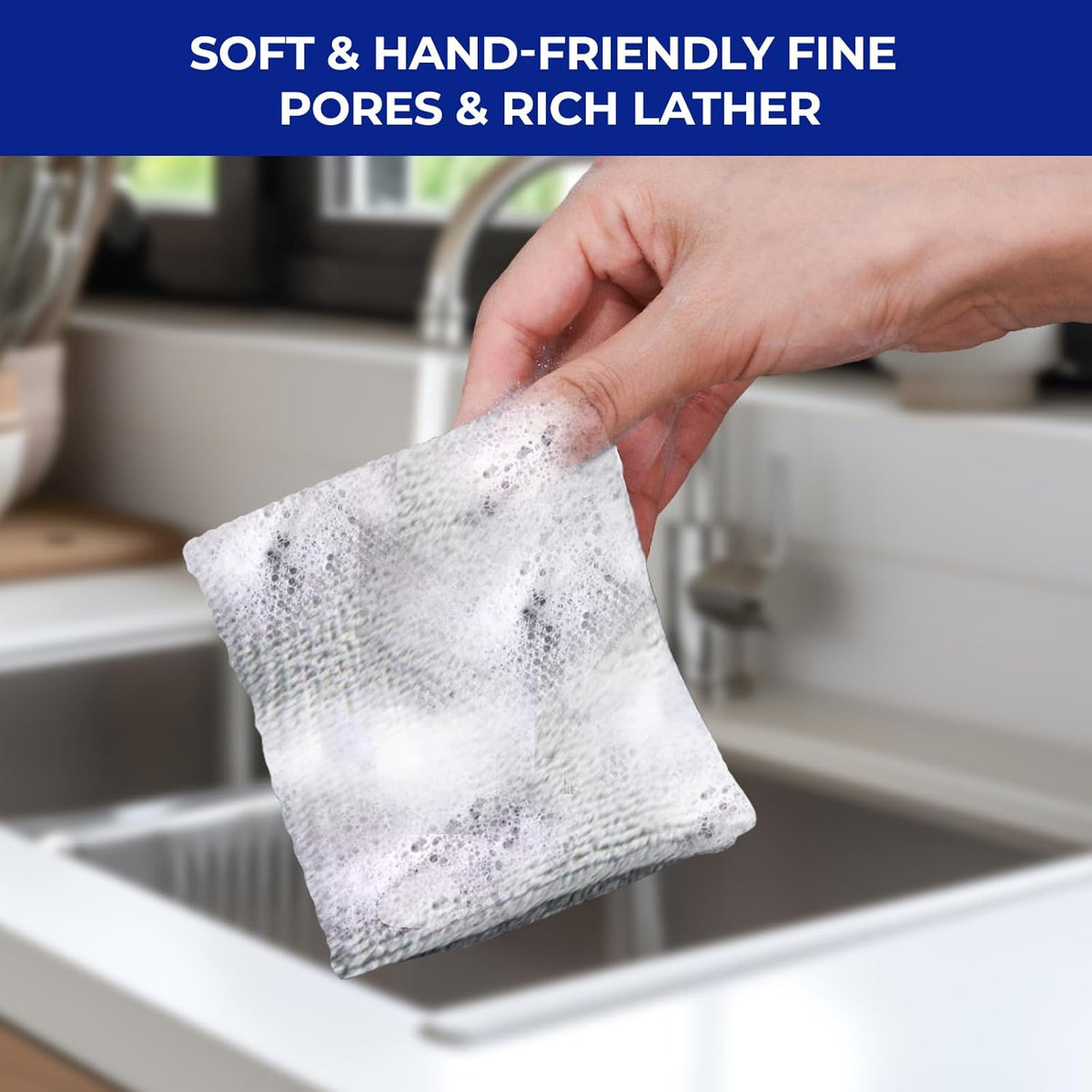 12PK 3-Layer Non-Scratch Wire Dishcloths, 7.87 x 7.87 in