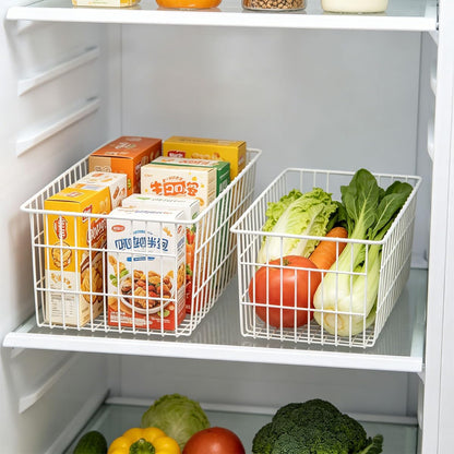 Freezer Organizer Bins, Vertical Sides Wire Freezer Baskets for Upright Freezer, Chest Freezer Organizer Deep Freezer Storage Containers for Foods, Snacks, Vegetables, Fruits, Set of 6