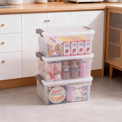 Citylife 17 QT Clear Storage Bins with Lids Plastic Storage Bins