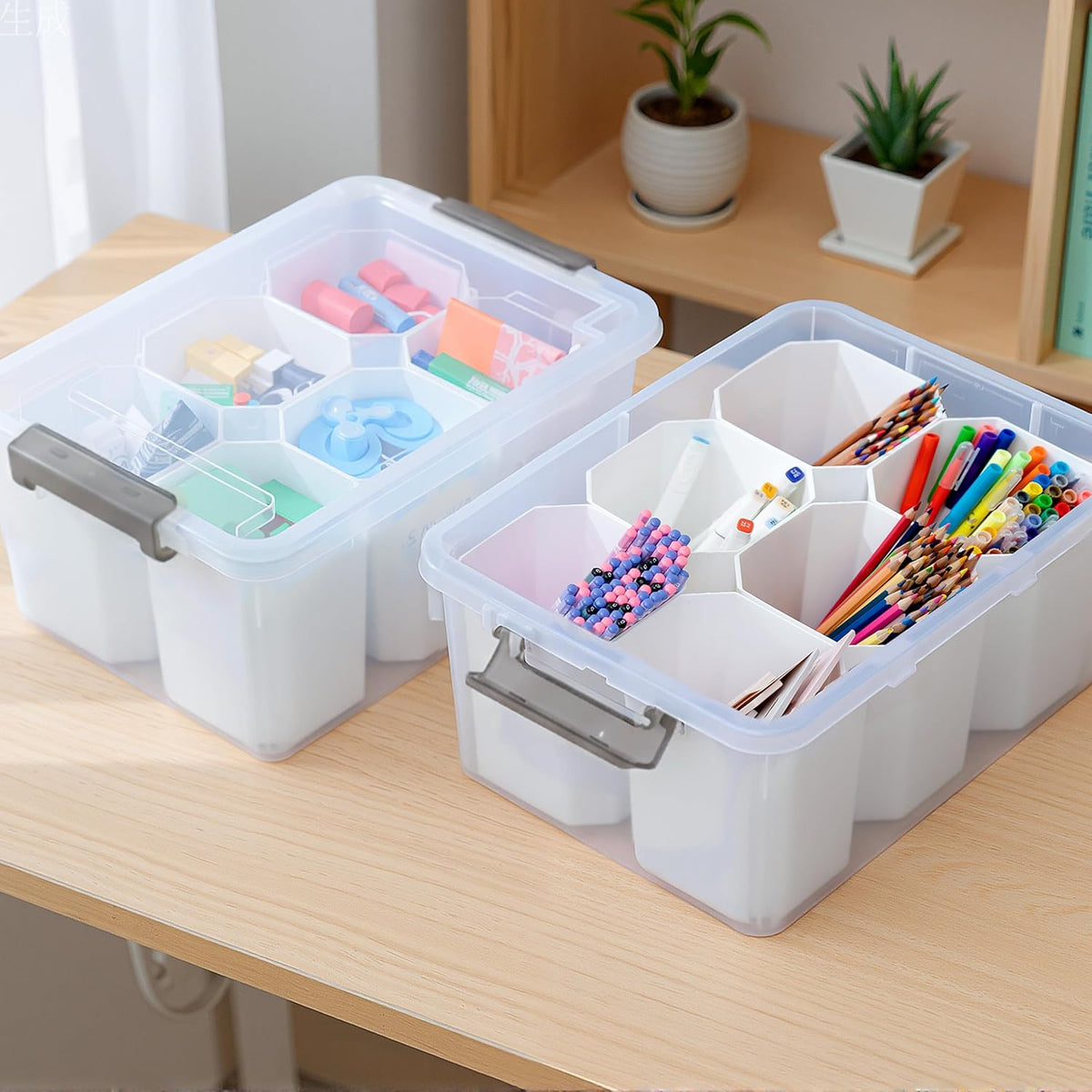 Citylife 17 QT Clear Storage Bins with Lids Plastic Storage Bins