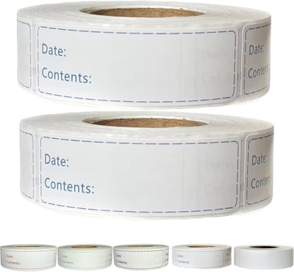 Freezer Labels,1x3 inch for Food containers,Food Labels Quick and Easy to Remove- Easy to Write on(Black)