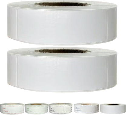 Freezer Labels,1x3 inch for Food containers,Food Labels Quick and Easy to Remove- Easy to Write on(Black)