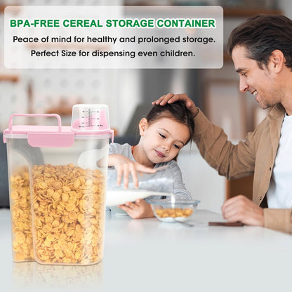 Airtight Rice Container 10 Lbs, Cereal Dispenser, Pet Cat Dog Food Storage Container, Plastic Kitchen Pantry Food Storage Holder with Cup -Dark Grey