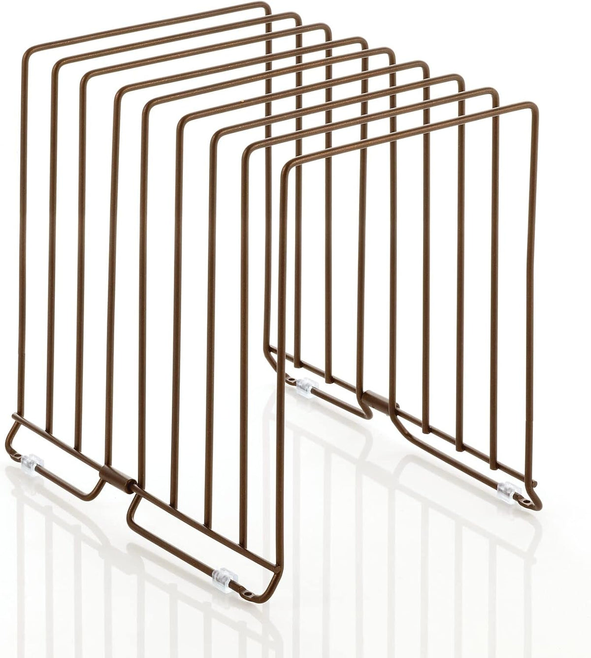 Large Metal Wire Organizer Rack for Kitchen Cabinet, Pantry, Shelves - Holder with 8 Slots for Baking Sheets, Skillets, Frying Pans, Pots, Lids, Cutting Boards, and Appliances - Black