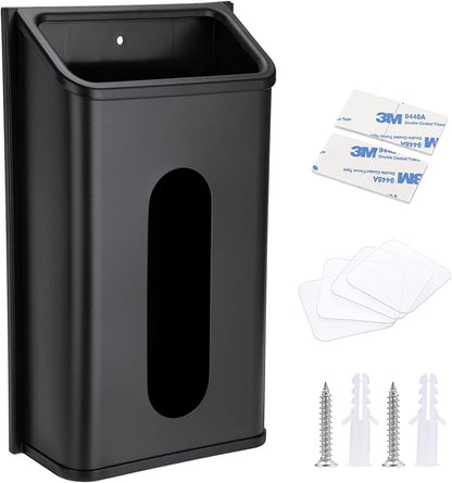 Grocery Bag Dispenser Wall Mount Stainless Steel Bag Dispenser for Plastic Bags Sturdy Grocery Bag Holder with Screws Adhesives Decorative Plastic Bag Holder for Kitchen Pantry Cabinet