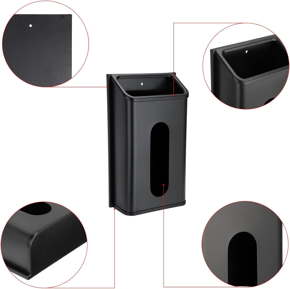 Grocery Bag Dispenser Wall Mount Stainless Steel Bag Dispenser for Plastic Bags Sturdy Grocery Bag Holder with Screws Adhesives Decorative Plastic Bag Holder for Kitchen Pantry Cabinet