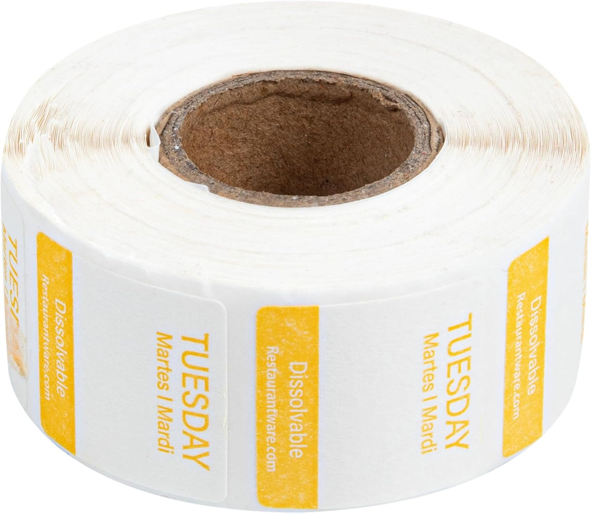 RW Smart 1 Inch x 1 Inch Food Rotation Labels 3500 Dissolvable Food Safety Labels - Premium Trilingual Paper Day Of The Week Labels For Food Storage Or Prep Weekly
