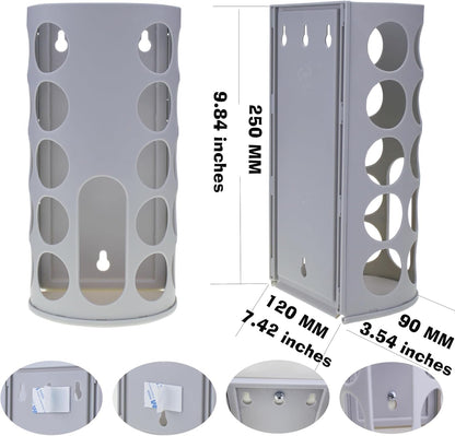 Kitchen Sink & Closet Grocery Plastic Bag Holder & Dispenser, Wall-Mounted Space Saver