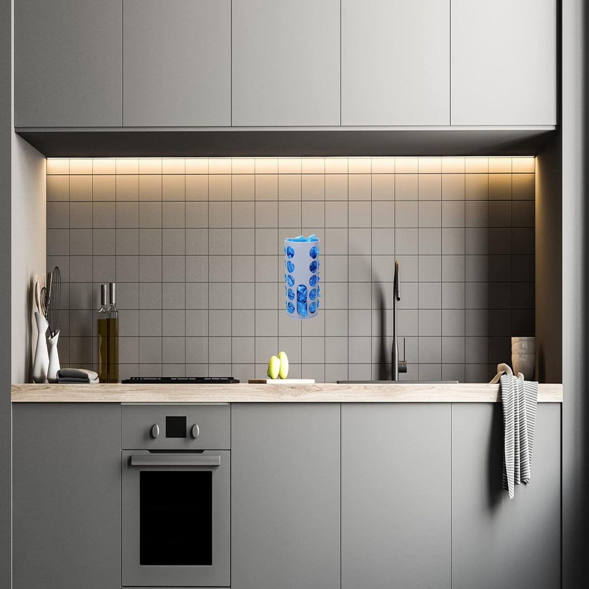 Kitchen Sink & Closet Grocery Plastic Bag Holder & Dispenser, Wall-Mounted Space Saver