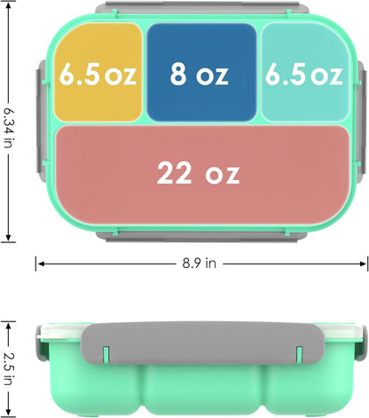 Large Capacity Bento Box for Adult, 1700ML 3 Compartments Lunch Box with Utensil, Airtight Food Container with Lids for Meal Prep, Microwave/Dishwasher/Freezer Safe, On the Go (Dark Blue)