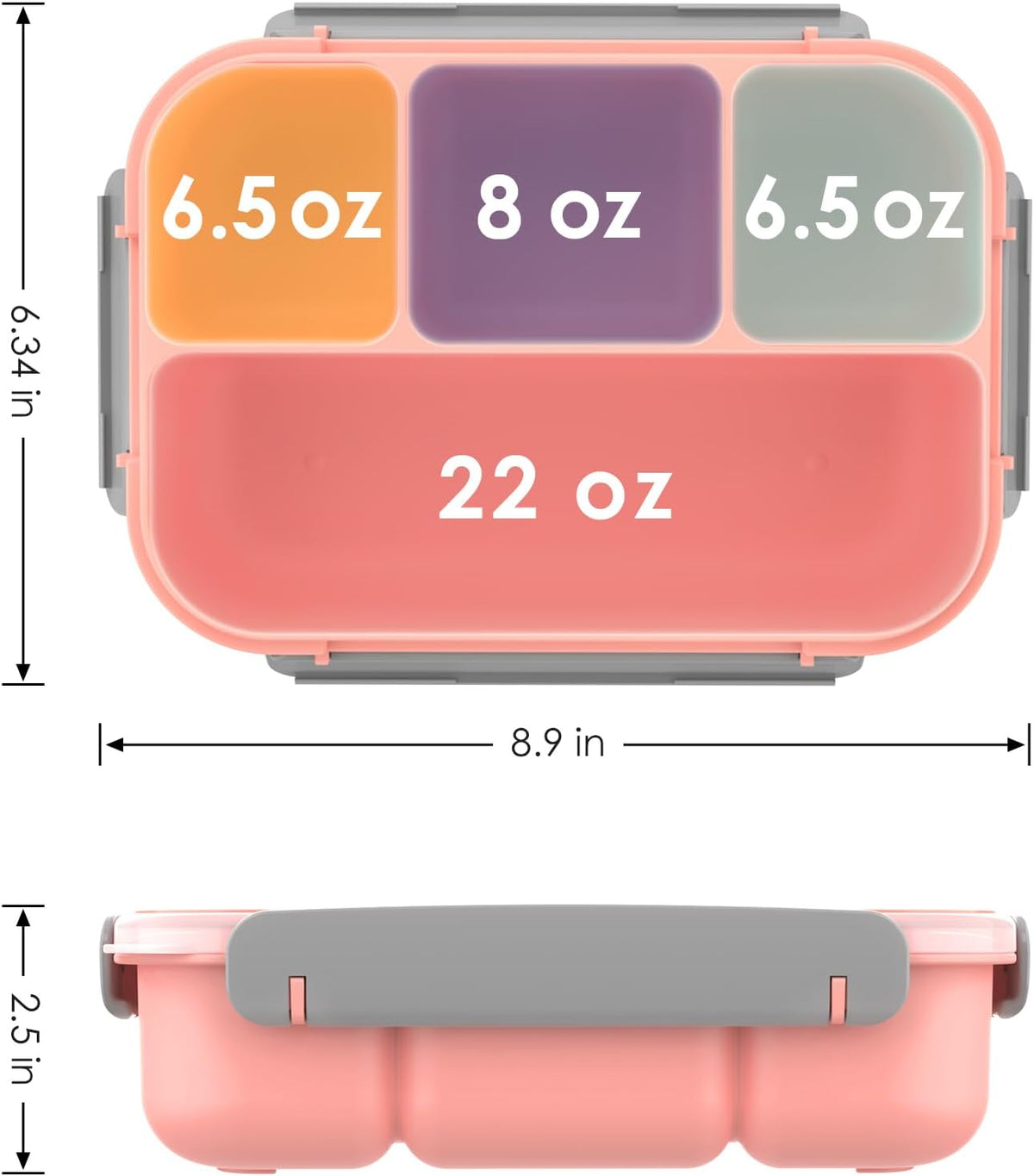 Large Capacity Bento Box for Adult, 1700ML 3 Compartments Lunch Box with Utensil, Airtight Food Container with Lids for Meal Prep, Microwave/Dishwasher/Freezer Safe, On the Go (Dark Blue)