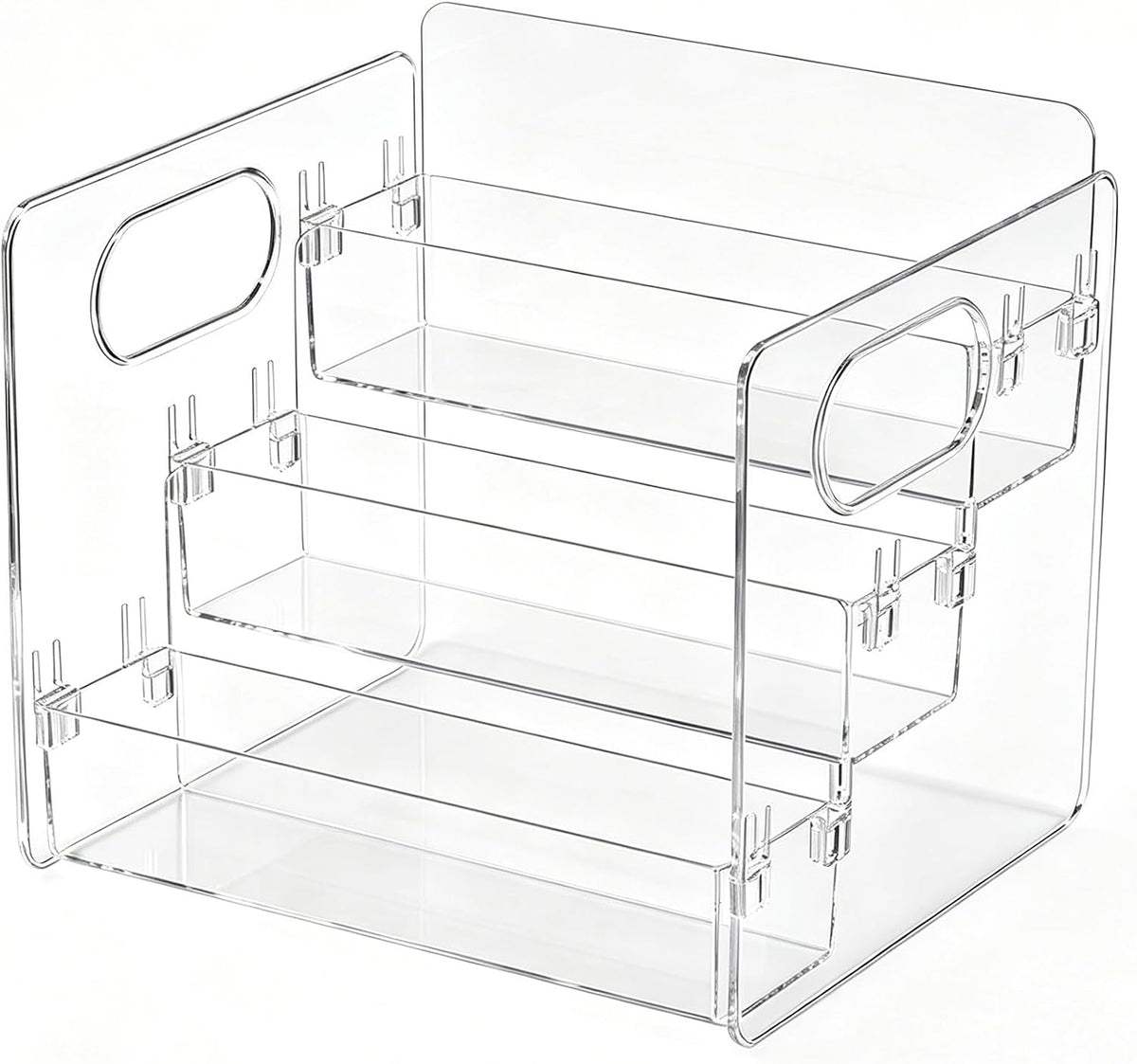 3-Tier Acrylic Spice Rack for Spice, Condiment Jars & Vitamin Bottles | Multipurpose Spice Rack for Cabinets & Countertops, Stores Spice Jars, Baking Goods & Pill Bottles, Clear View Quick Access