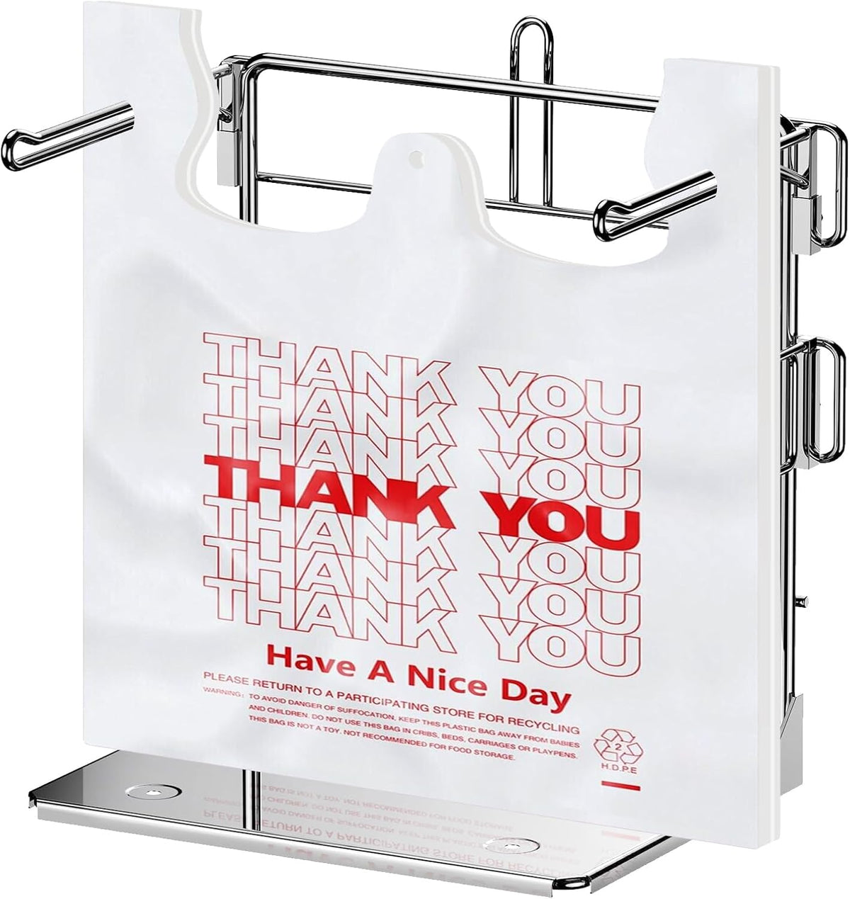 Grocery Bag Holder - Plastic bag Organizer, Detachable Metal Shopping Bag Holder for Grocery Store & Business, Kitchen, Garage