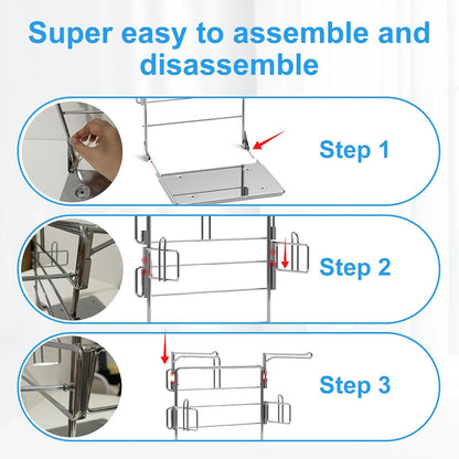 Grocery Bag Holder - Plastic bag Organizer, Detachable Metal Shopping Bag Holder for Grocery Store & Business, Kitchen, Garage