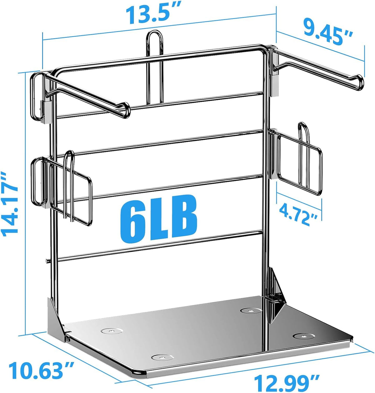 Grocery Bag Holder - Plastic bag Organizer, Detachable Metal Shopping Bag Holder for Grocery Store & Business, Kitchen, Garage