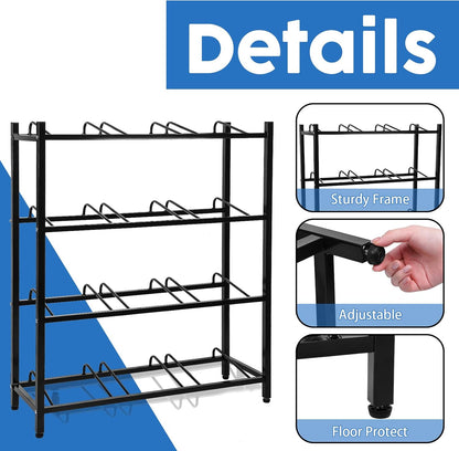 5 Gallon Water Jug Rack 5 Gallon Water Jug Holder Water Jug Holder Stand Heavy Duty Water Bottle Organizer Storage Rack Accessory for Home Room Kitchen (4 Tiers)