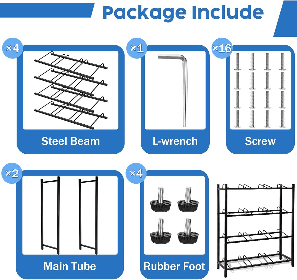 5 Gallon Water Jug Rack 5 Gallon Water Jug Holder Water Jug Holder Stand Heavy Duty Water Bottle Organizer Storage Rack Accessory for Home Room Kitchen (4 Tiers)