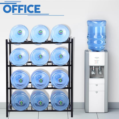 5 Gallon Water Jug Rack 5 Gallon Water Jug Holder Water Jug Holder Stand Heavy Duty Water Bottle Organizer Storage Rack Accessory for Home Room Kitchen (4 Tiers)