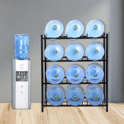 5 Gallon Water Jug Rack 5 Gallon Water Jug Holder Water Jug Holder Stand Heavy Duty Water Bottle Organizer Storage Rack Accessory for Home Room Kitchen (4 Tiers)